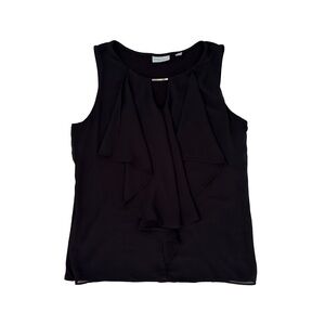 New York & Company Black Sleeveless Blouse
